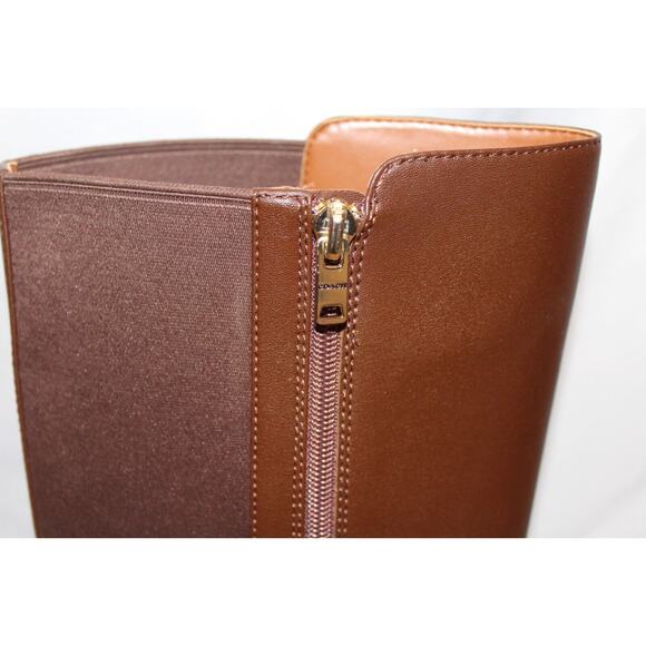 COACH FARRAH TALL LEATHER RIDING BOOTS WALNUT BROWN NIB‎ $225 - Picture 8 of 9